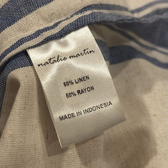 Natalie Martin Penny Blouse French stripe blue S NWT - Picture 7 of 7